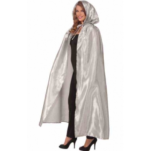 Silver Hooded Cape - Womens Costumes